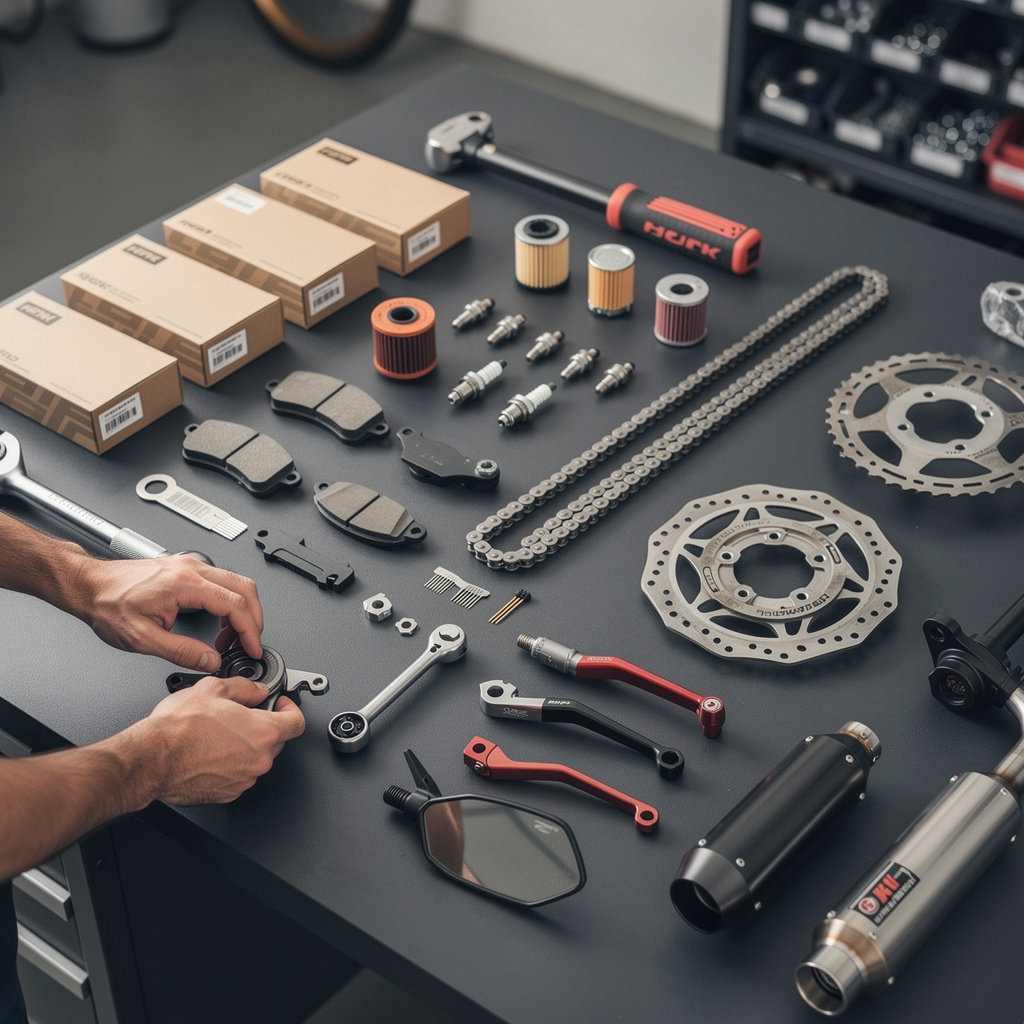 MBP motorcycle parts and service department inventory in Medina, OH